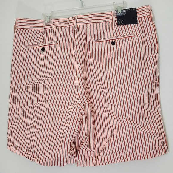 Banana Republic Cotton/Linen Striped 7" Shorts, Size 38 - Picture 9 of 10
